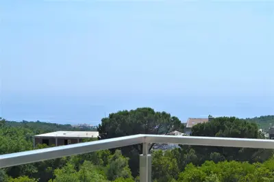 a view from the balcony of a house at Villa Gabriela in Kotor