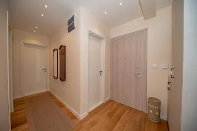 an empty room with a door and a hallway at Un posto al sole in Bar
