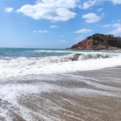 a view of the beach from the shoreline at Acacia apartmani Sutomore in Sutomore
