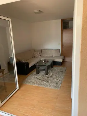 a living room with a couch and a table at Apartment IDA in Budva