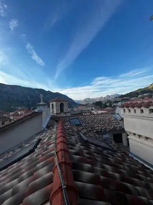 a view from the roof of a building at Puerta Apartments in Kotor