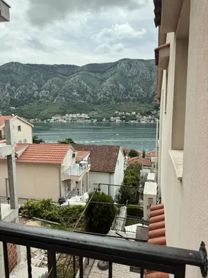 a view of the water from a balcony of a building at Point of View in Kotor