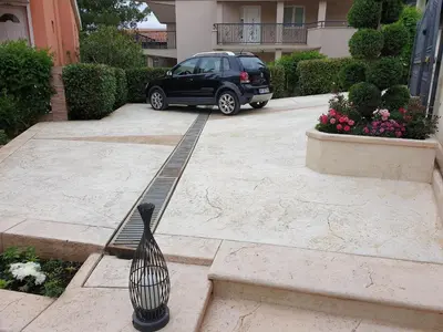 a car parked in a parking lot with a black vase at Villa Perla with Sea View in Bar