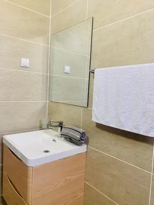 a bathroom with a sink and a mirror at Keno & Keon in Ulcinj