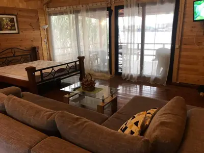 a living room with a couch and a table at Masa L13 Stasa L14 in Ulcinj