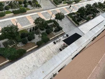 an overhead view of a park with trees and bushes at Apartment in Central Point in Podgorica