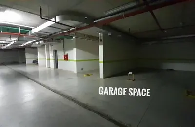 an empty parking garage with the words garage space at Sea view apartment in Kotor ! Apartment Popica in Kotor
