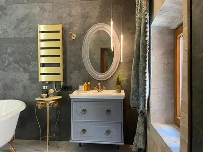 a bathroom with a sink and a mirror at La Mia Amore in Kotor