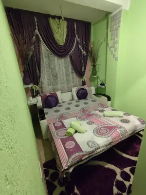 a bedroom with a large bed in a room at Apollon home apartments in Bar