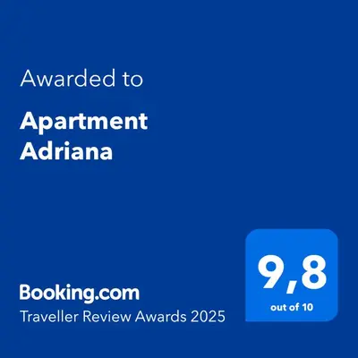 a blue screen with the text awarded to appointment atarma at Apartment Adriana in Kotor