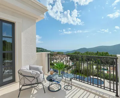 a view from the balcony of a house at Eterno Villas in Budva