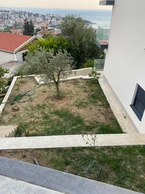 a small garden on the side of a building at A. Montenegro in Dobra Voda