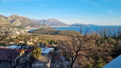 a view of a city and a body of water at GreenHill-1 Sutomore Apartm in Sutomore
