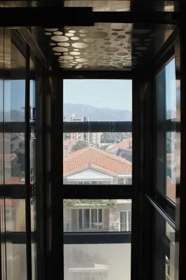 a view from the window of a building at Diva Petra Apartments in Budva