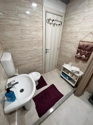 a bathroom with a white sink and a toilet at Lake Point Dodoši in Cetinje