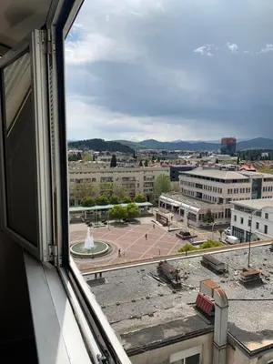 a view of a city from a window at Stan u strogom centru grada in Podgorica